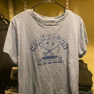 American Eagle Outfitters Light Blue Graphic Tee